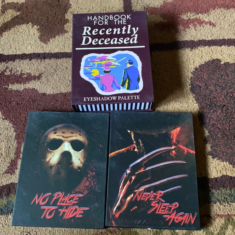 Horror film makeup palettes